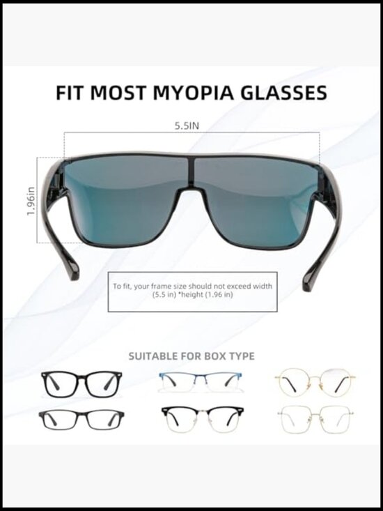 Polarized Fit Over Glasses Sunglasses, Wrap Around, UV400 Protection main image 4